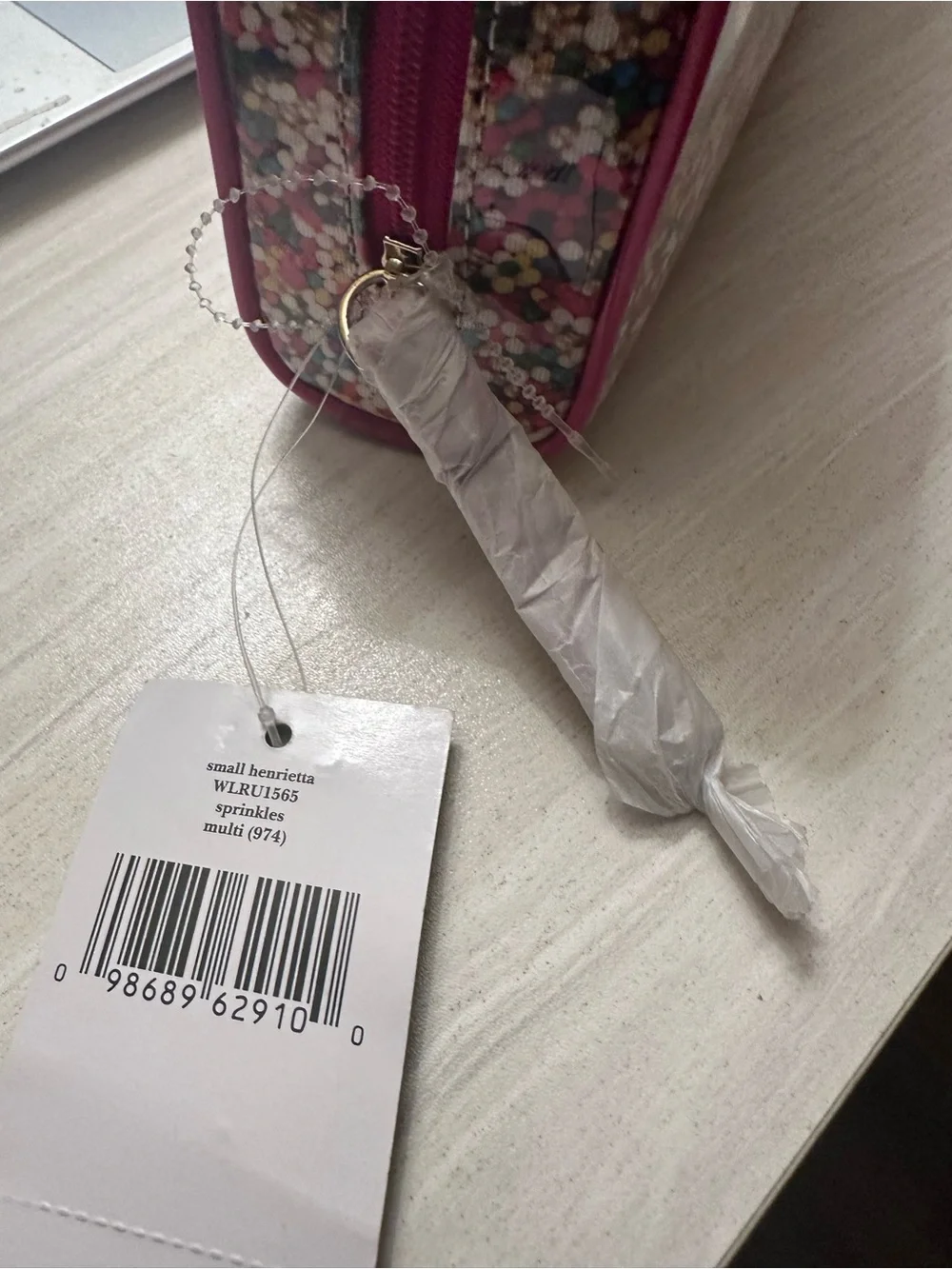 Kate Spade Small Henrietta Multicolor Confetti Zip Cosmetic Case - NWT
